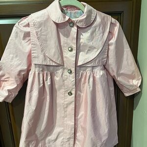 Rothschild Pink Floral Lined rain jacket.